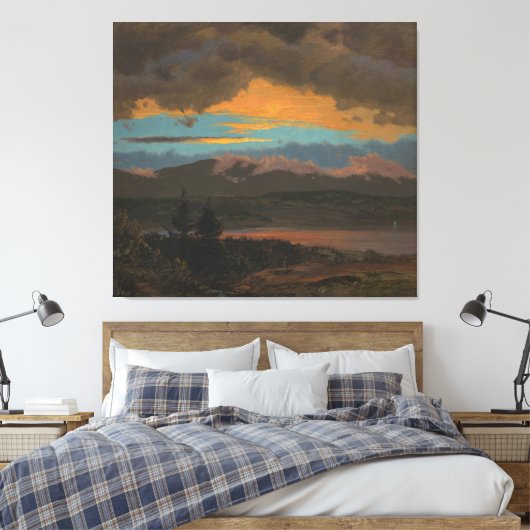 Frederic Edwin Church - Sunset across the Catskill キャンバスプリント (インサイチュ (寝室))