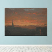 Frederic Edwin Church - Sunset and Mountains キャンバスプリント (インサイチュ (ウッドフロア))