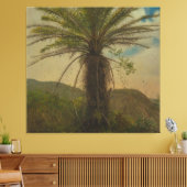 Frederic Edwin Church - Tree Fern, Jamaica キャンバスプリント (インサイチュ (リビング))