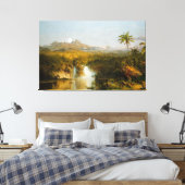 FREDERIC EDWIN CHURCH - VIEW OF COTOPAXI - 1857 - キャンバスプリント (インサイチュ (寝室))