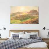 Frederic Edwin Church - View of the Acropolis キャンバスプリント (インサイチュ (寝室))