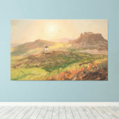 Frederic Edwin Church - View of the Acropolis キャンバスプリント (インサイチュ (ウッドフロア))