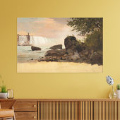 Frederic Edwin Church - View of the Canadian Falls キャンバスプリント (インサイチュ (リビング))