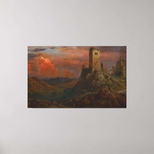 Frederic Edwin Church - Watch Tower in Italy キャンバスプリント (正面)