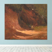 Frederic Edwin Church - Winter Landscape, View of  キャンバスプリント (インサイチュ (ウッドフロア))