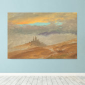 Frederic Edwin Church - Winter Landscape, View of  キャンバスプリント (インサイチュ (ウッドフロア))