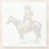 Frederic Remingtonによるアリゾナカウボーイウェスタンアートコレクション ガラスコースター (裏面)