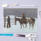 Frederic Remingtonによるカウボーイ秋 薄葉紙 (クラフト)