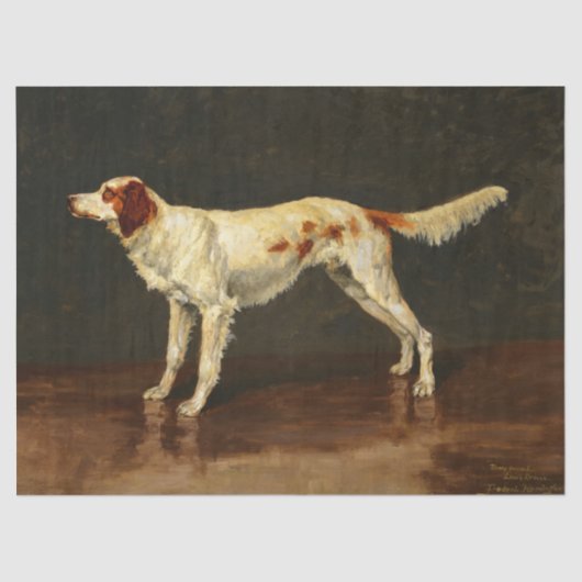 Frederic RemingtonによるLouis Brown's English Setter 薄葉紙 (正面)