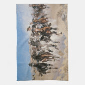 Frederic Remington、ヴィンテージ・カウボーイズによりマウント解除 キッチンタオル (縦)