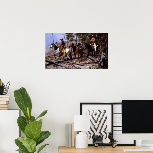 Frederic Remington Prospecting for Cattle Range ポスター (ホームオフィス)