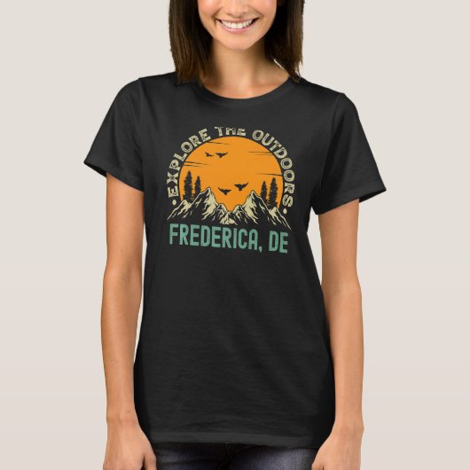 Frederica,デラウェア – アウトドアプレミアムを探索 tシャツ (正面)