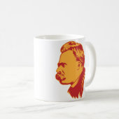 Frederich Nietzscheのポートレートのマグ コーヒーマグカップ (正面右)