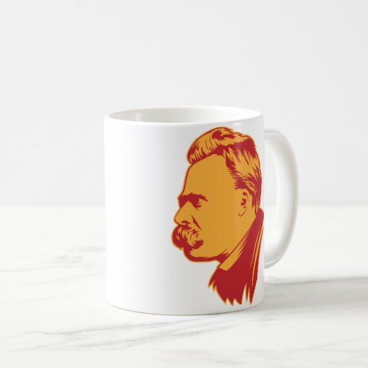 Frederich Nietzscheのポートレートのマグ コーヒーマグカップ (正面右)