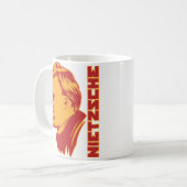 Frederich Nietzscheのポートレートのマグ コーヒーマグカップ (正面左)