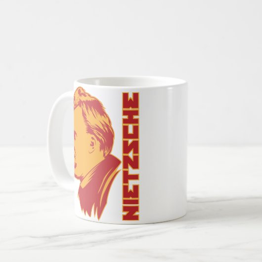 Frederich Nietzscheのポートレートのマグ コーヒーマグカップ (正面左)