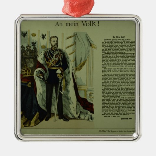 Frederickからの宣言のコピーIII メタルオーナメント (正面)