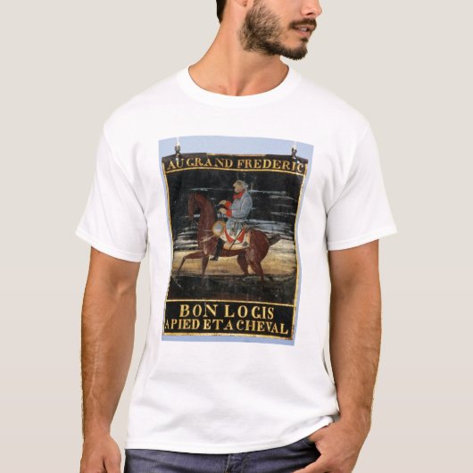 Frederickが付いている道標馬上の素晴らしいの Tシャツ (正面)