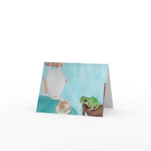 Frederickのティータイム：グリーティングカード4"x5.6"