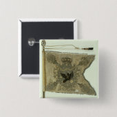 Frederickの下のプロイセンの歩兵の旗 缶バッジ (正面&裏面)