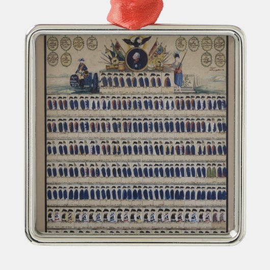 Frederickの時からプロイセンのユニフォーム メタルオーナメント (正面)