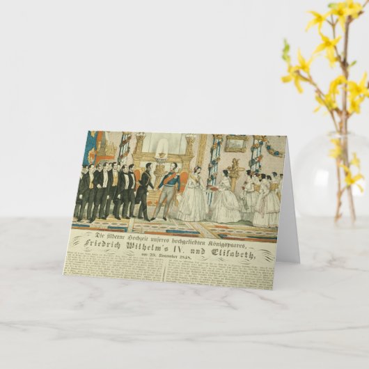 Frederickウィリアムの記念日IVおよび彼の カード (黄色い花)