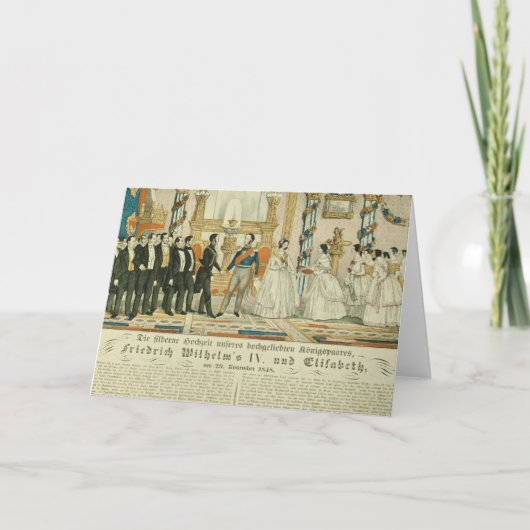 Frederickウィリアムの記念日IVおよび彼の カード (正面)