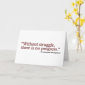 Frederickダグラスの引用文 カード (黄色い花)