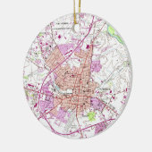 Frederickメリーランド(1953年)のヴィンテージの地図 セラミックオーナメント (左)