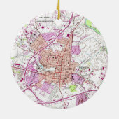 Frederickメリーランド(1953年)のヴィンテージの地図 セラミックオーナメント (裏面)