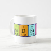 Frederick周期テーブル名mag コーヒーマグカップ (正面左)