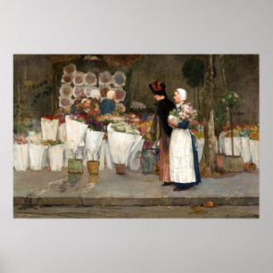 Frederick Childe Hasssamによる花屋で ポスター
