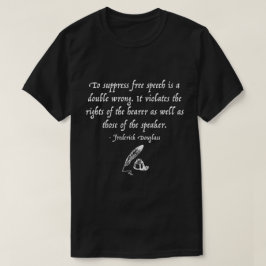 Frederick Douglassの言論の自由の引用文 Tシャツ