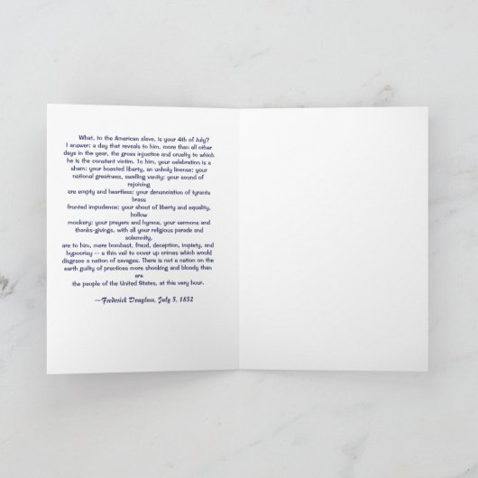 Frederick Douglass カード (内部)
