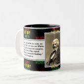 FREDERICK DOUGLASS | 黒人の歴史の引用 聖句 ツートーンマグカップ (正面左)