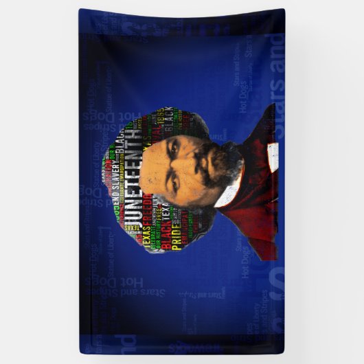 Frederick Douglass c1860s, Junefech Word Cloud 横断幕 (縦)