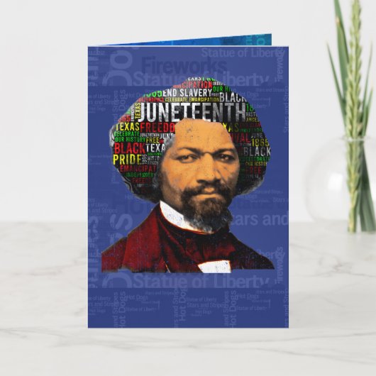 Frederick Douglass c1860s、Juneth Word Cloud カード (正面)