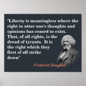 Frederick Douglass Quote On Freedom Of Speech ポスター (正面)