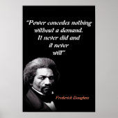 Frederick Douglass Quote On Power ポスター (正面)
