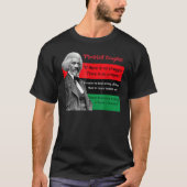 Frederick Douglass Quotes Pan African Flag Black H Tシャツ (正面)