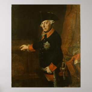 Frederick IIプロシアの素晴らしいの、c.1763 ポスター