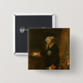 Frederick IIプロシアの素晴らしいの、c.1763 缶バッジ (正面&裏面)