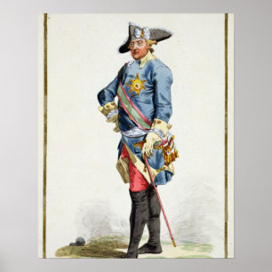 Frederick II "the Great" (1712-86) King of Prussia ポスター