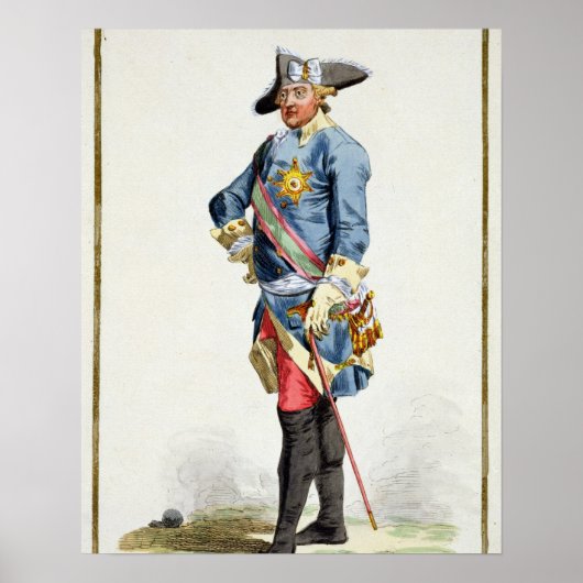 Frederick II "the Great" (1712-86) King of Prussia ポスター (正面)