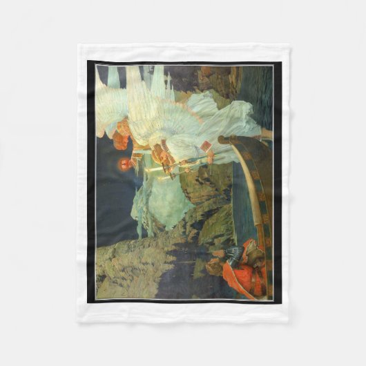 Frederick J. Waugh著聖杯の騎士 フリースブランケット (正面)