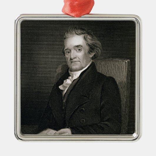 Frederick W.著刻まれるノア・ウェブスター(1758-1843年) メタルオーナメント (正面)