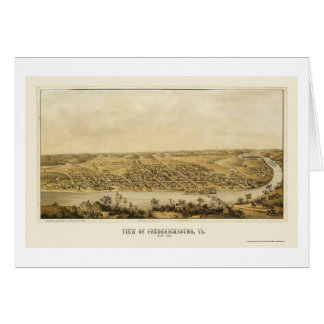 FredericksburgのVAのパノラマ式の地図- 1862年