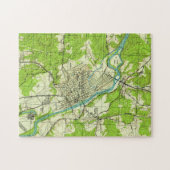 Fredericksburgヴァージニア(1944年)のヴィンテージの地図 ジグソーパズル (横)