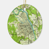 Fredericksburgヴァージニア(1944年)のヴィンテージの地図 セラミックオーナメント (左)