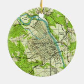 Fredericksburgヴァージニア(1944年)のヴィンテージの地図 セラミックオーナメント (裏面)